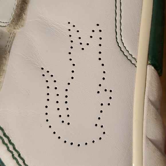 Men's Lacoste shoes, size 10 white and green - Picture 8 of 12